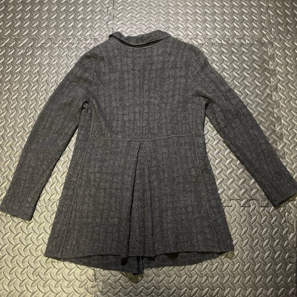 Eileen Fisher Wool Cotton Blend Sweater Jacket Size Small Black - Picture 11 of 11